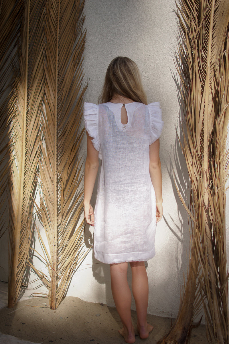 Ivy Lee Ruffle Summer White Pearl Swimwear by Heather Fish Ivy Lee Ruffle Summer White Pearl Swimwear by Heather Fish