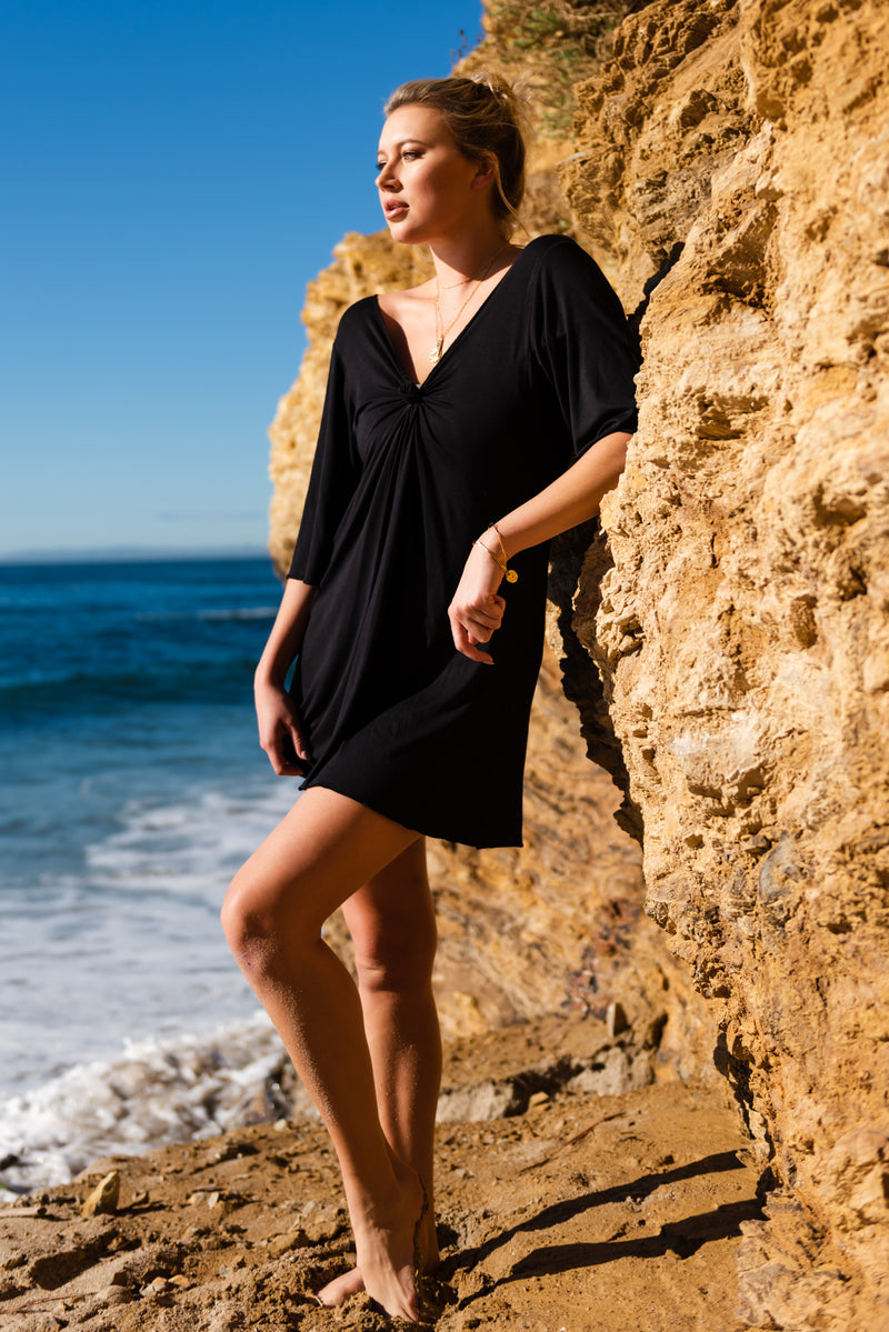 Knotted Jersey Dress – Pearl Swimwear by Heather Fish