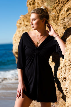 Knotted Jersey Dress Pearl Swimwear by Heather Fish Knotted Jersey Dress Pearl Swimwear by Heather Fish